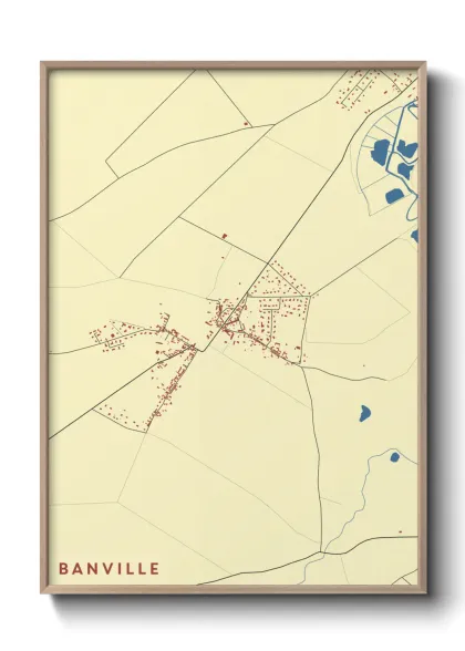 Une affiche de carte sur Banville