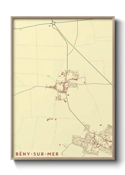 Une affiche de carte sur Bény-sur-Mer