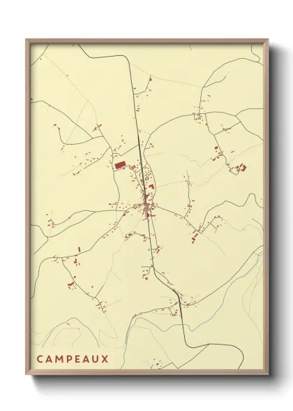 Une affiche de carte sur Campeaux