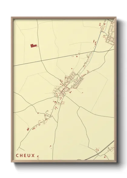 Une affiche de carte sur Cheux