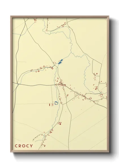 Une affiche de carte sur Crocy
