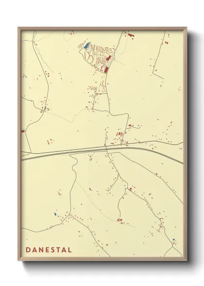 Une affiche de carte sur Danestal