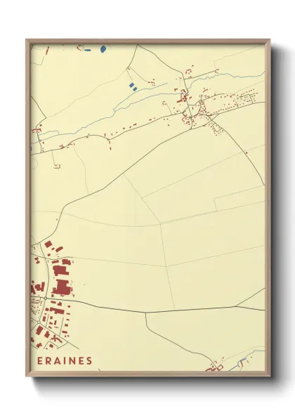 Une affiche de carte sur Eraines