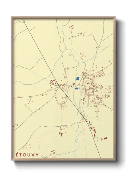 Une affiche de carte sur Étouvy