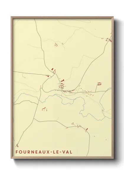 Une affiche de carte sur Fourneaux-le-Val