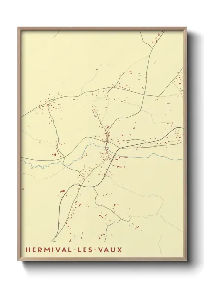 Une affiche de carte sur Hermival-les-Vaux
