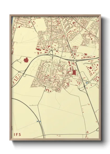 Une affiche de carte sur Ifs