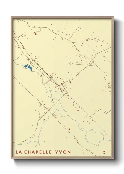 Une affiche de carte sur La Chapelle-Yvon