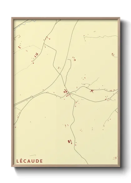 Une affiche de carte sur Lécaude