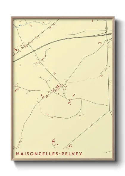 Une affiche de carte sur Maisoncelles-Pelvey