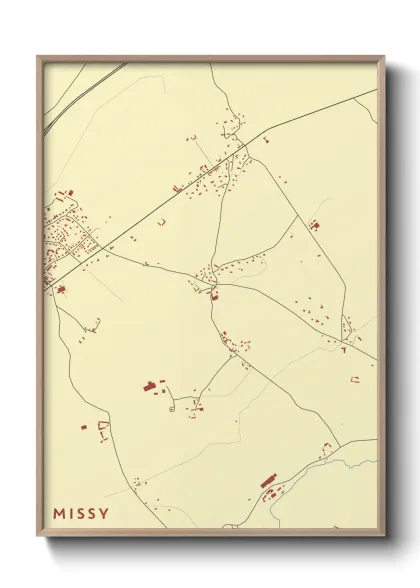Une affiche de carte sur Missy