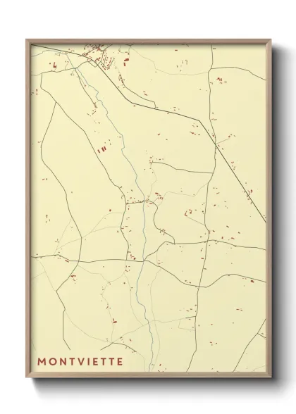 Une affiche de carte sur Montviette