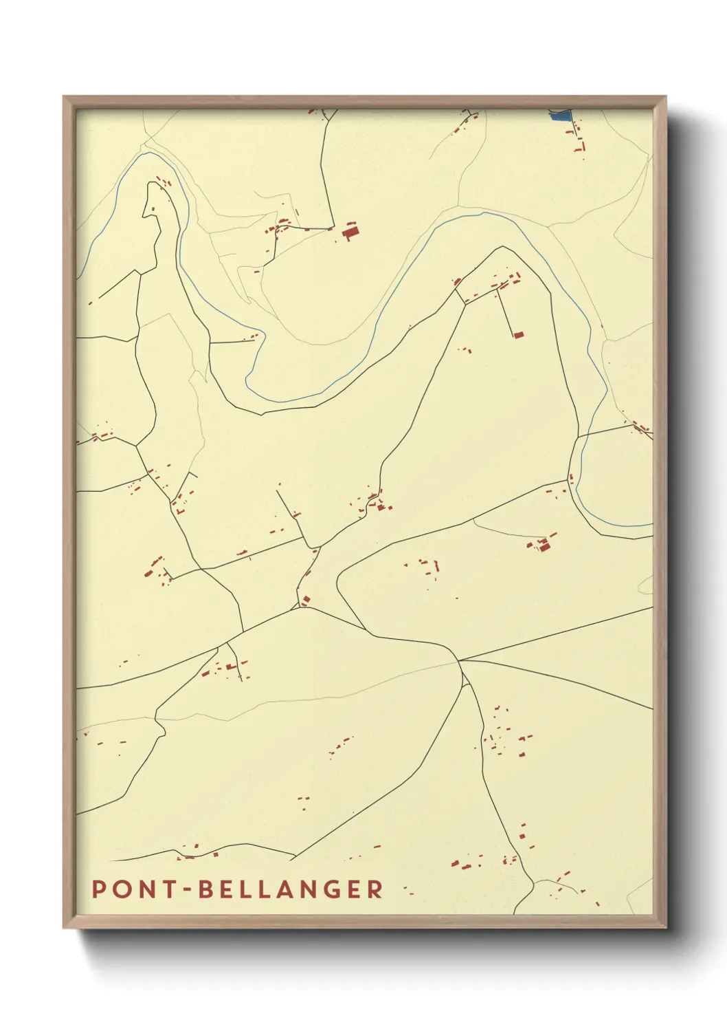 Un poster carte Pont-Bellanger