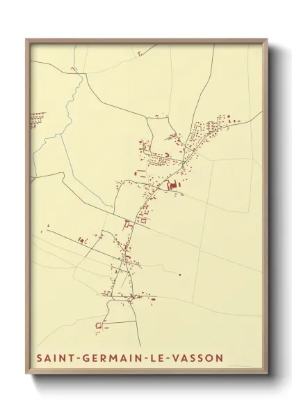Une affiche de carte sur Saint-Germain-le-Vasson
