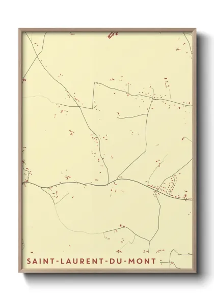 Une affiche de carte sur Saint-Laurent-du-Mont
