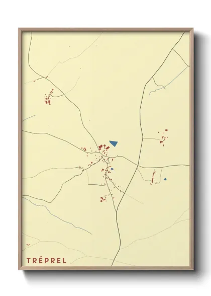 Une affiche de carte sur Tréprel