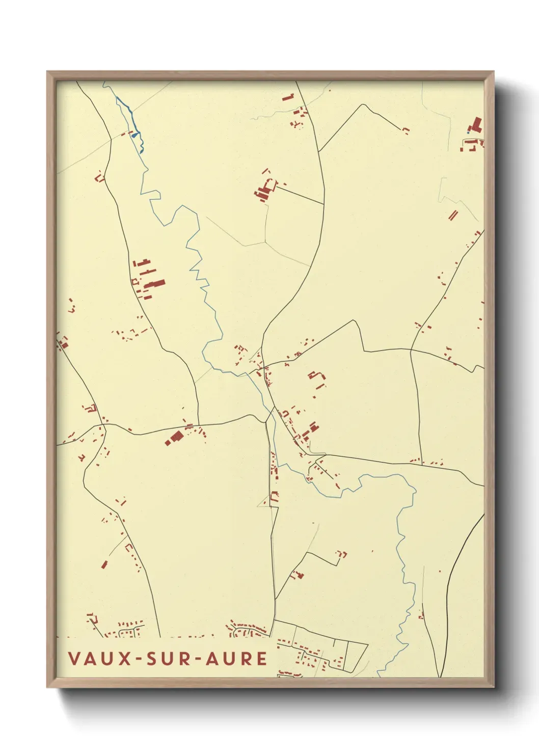 Un poster carte Vaux-sur-Aure