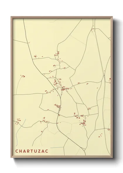Une affiche de carte sur Chartuzac
