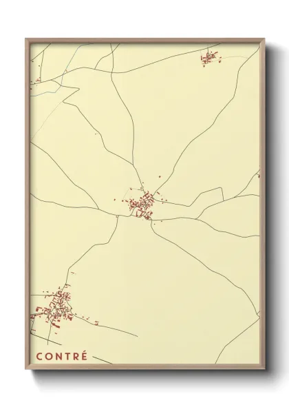 Une affiche de carte sur Contré