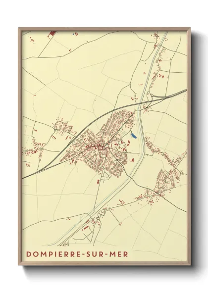 Une affiche de carte sur Dompierre-sur-Mer