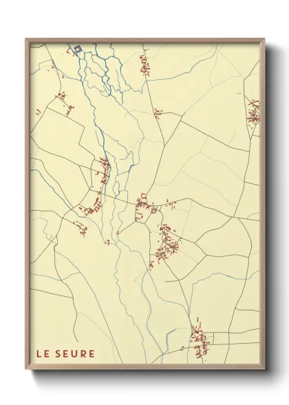 Une affiche de carte sur Le Seure