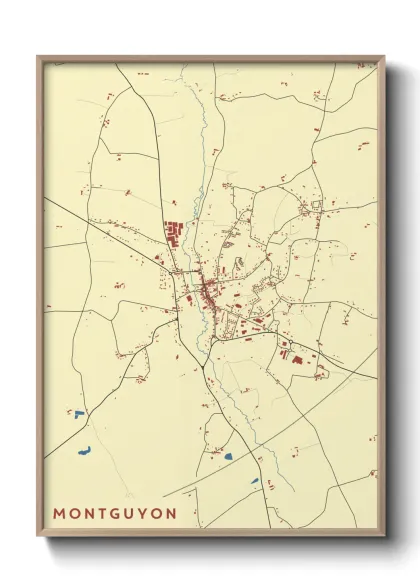 Une affiche de carte sur Montguyon