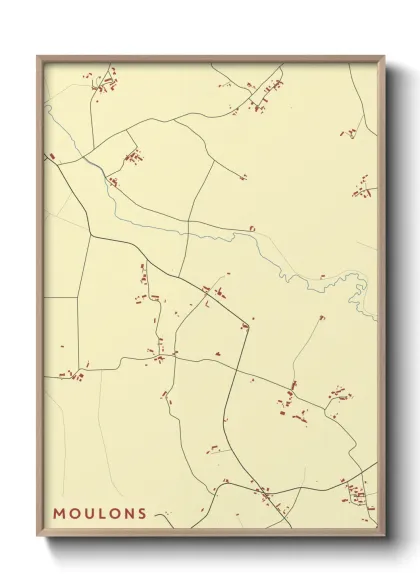 Une affiche de carte sur Moulons