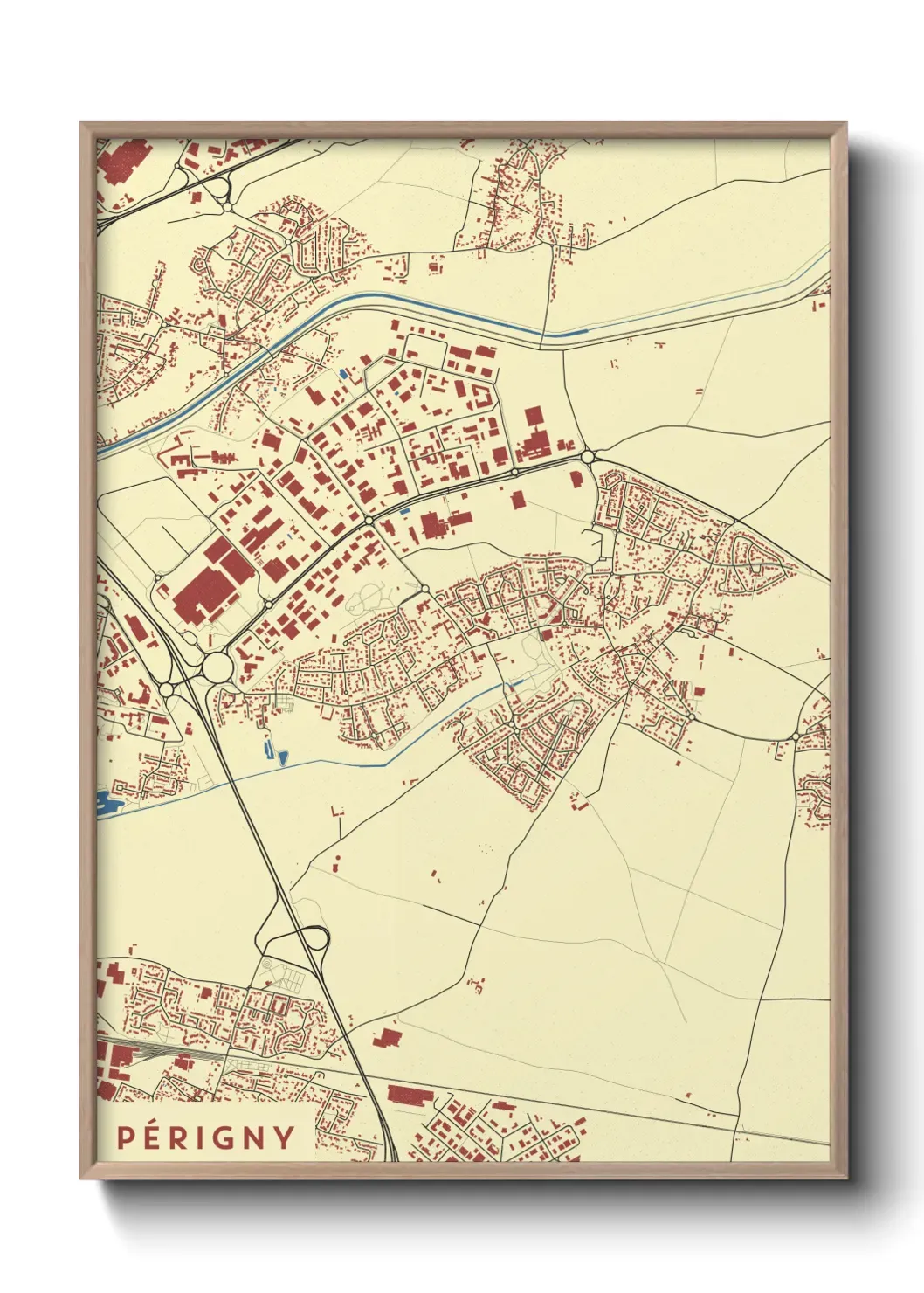 Un poster carte Périgny