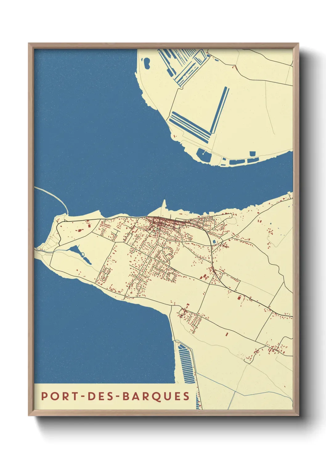Un poster carte Port-des-Barques