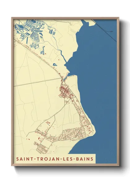 Une affiche de carte sur Saint-Trojan-les-Bains