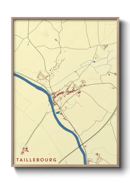 Une affiche de carte sur Taillebourg