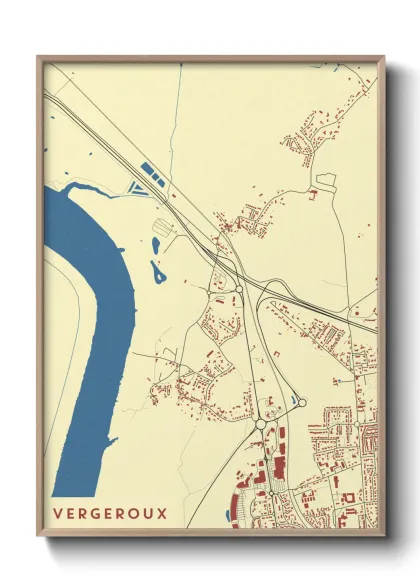 Une affiche de carte sur Vergeroux