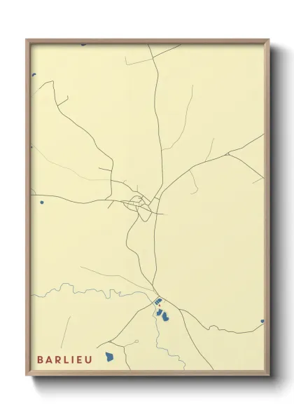 Une affiche de carte sur Barlieu