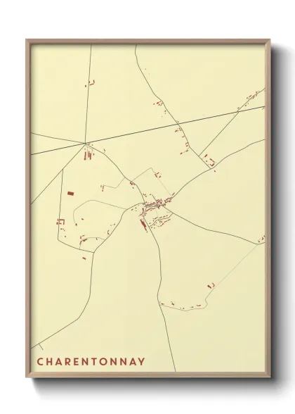 Une affiche de carte sur Charentonnay