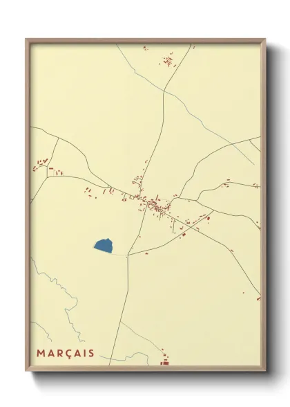 Une affiche de carte sur Marçais