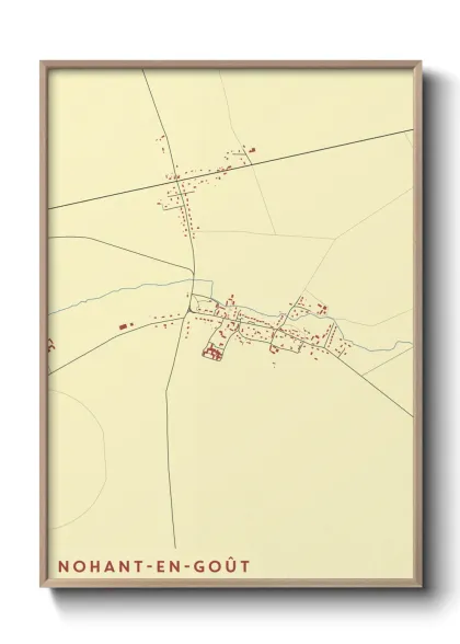 Une affiche de carte sur Nohant-en-Goût