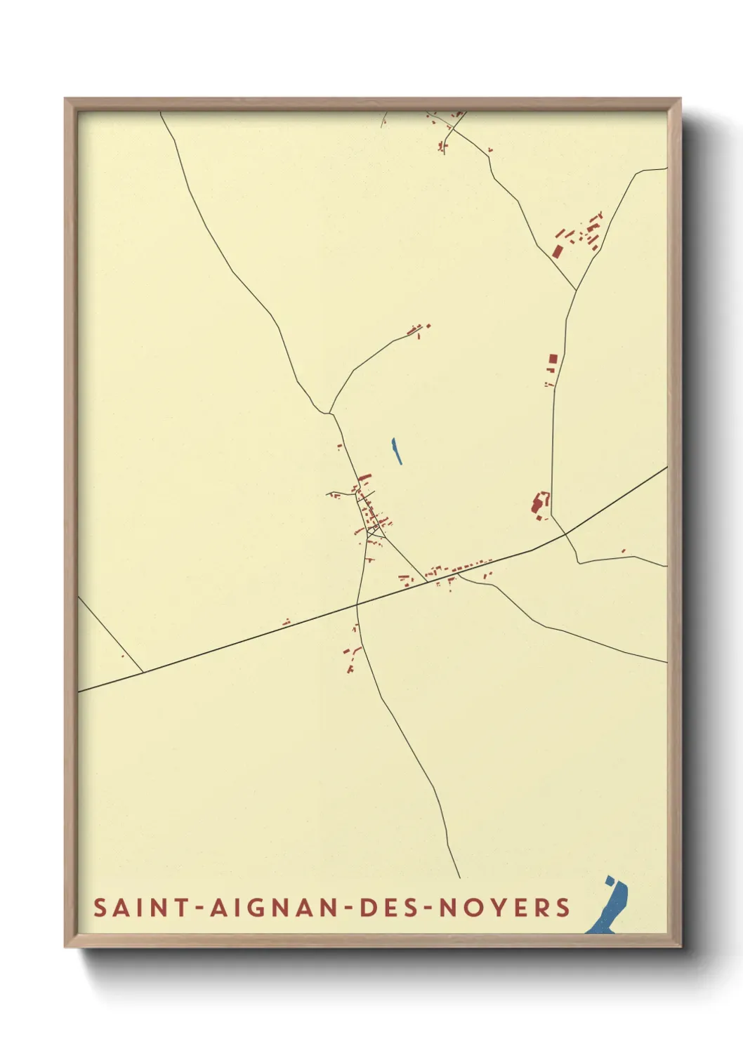 Un poster carte Saint-Aignan-des-Noyers