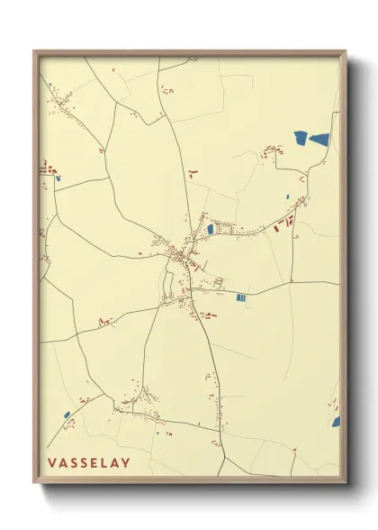 Une affiche de carte sur Vasselay