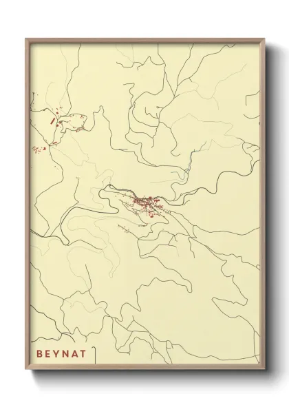 Une affiche de carte sur Beynat