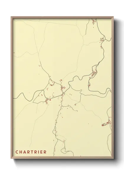 Une affiche de carte sur Chartrier