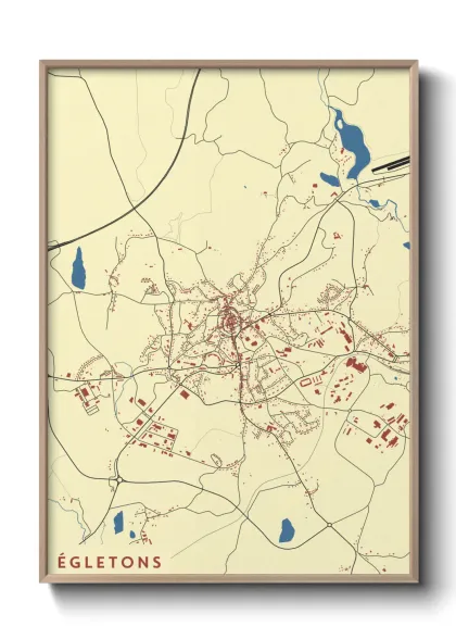 Une affiche de carte sur Égletons