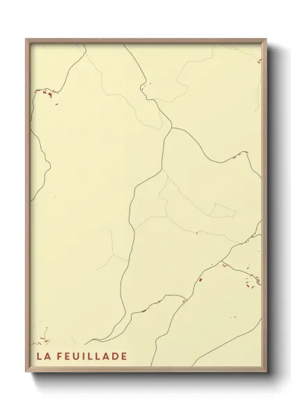Une affiche de carte sur La Feuillade