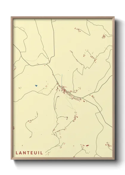 Une affiche de carte sur Lanteuil