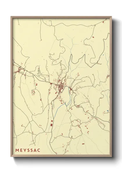 Une affiche de carte sur Meyssac