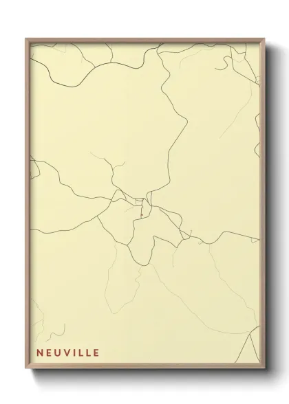 Une affiche de carte sur Neuville