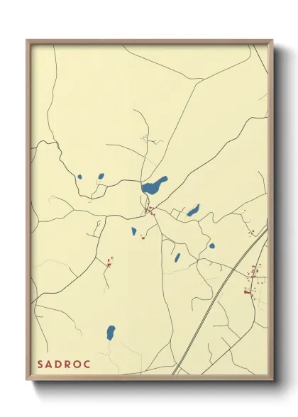 Une affiche de carte sur Sadroc