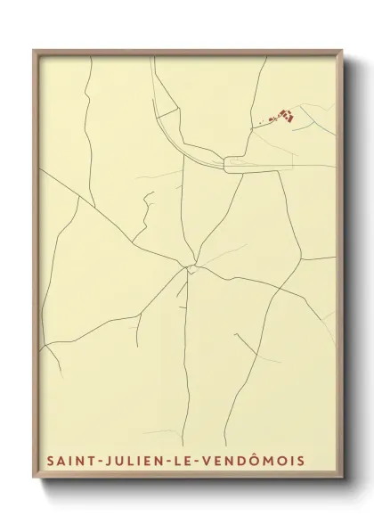 Une affiche de carte sur Saint-Julien-le-Vendômois