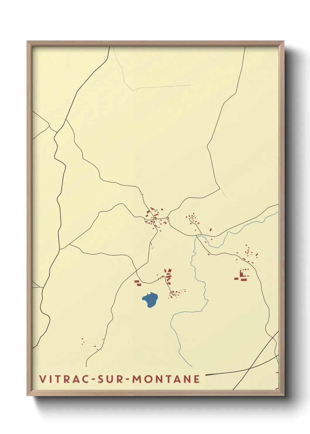 Un poster carte Vitrac-sur-Montane