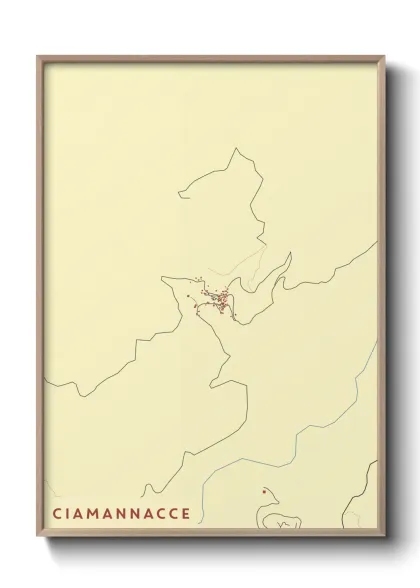 Une affiche de carte sur Ciamannacce