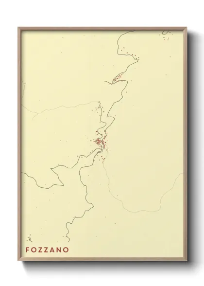 Une affiche de carte sur Fozzano